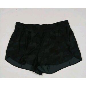 Lululemon Track That Shorts 5" Size 18 Black Camo Lightweight Lined Running